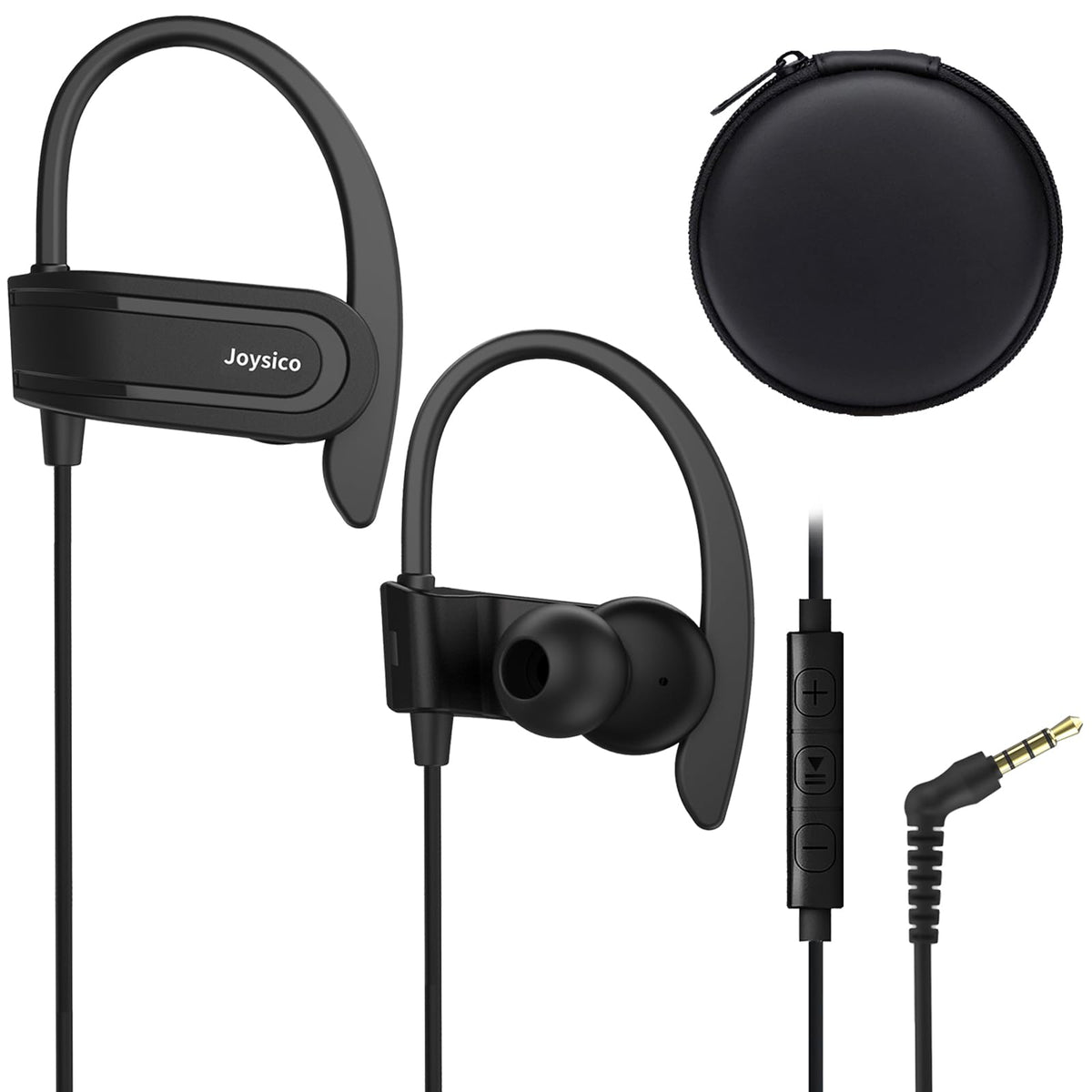 joysico front packaging showing earbuds and case for easy identification and protection