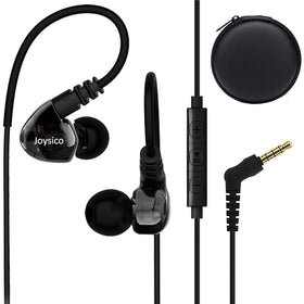 Joysico sport headphones over-ear design for secure fit during runs and workouts.