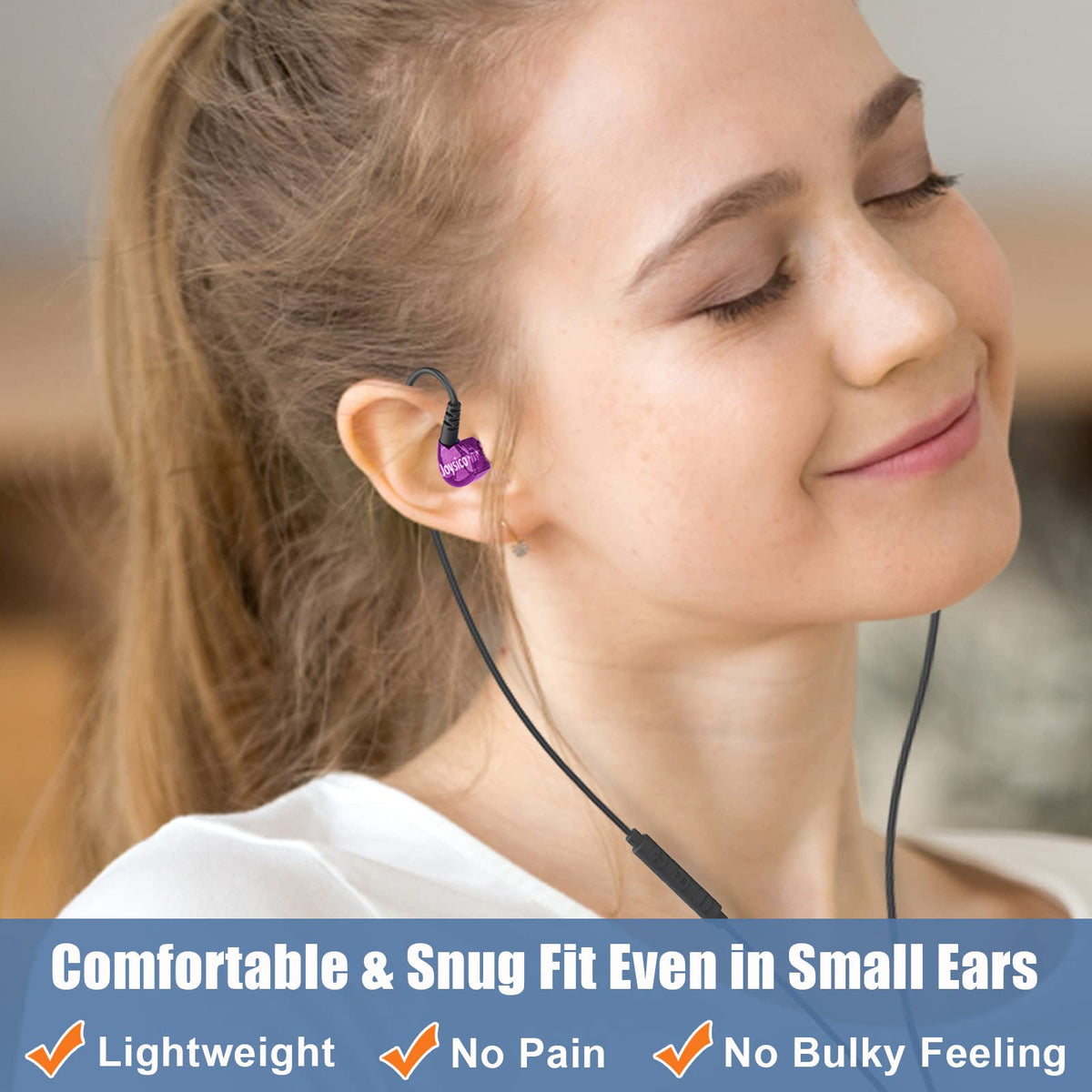 Joysico sport headphones secure-fit while running