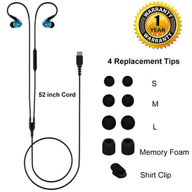 Joysico USB-C headphones sweatproof design ideal for workouts.