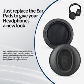 JOYSOG ear pads mounted on Wyze headphones demonstrating restored seal and sound