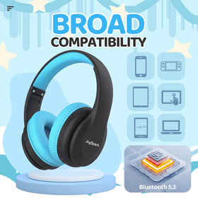 JoySpark connected via 3.5mm wired jack for uninterrupted audio playback