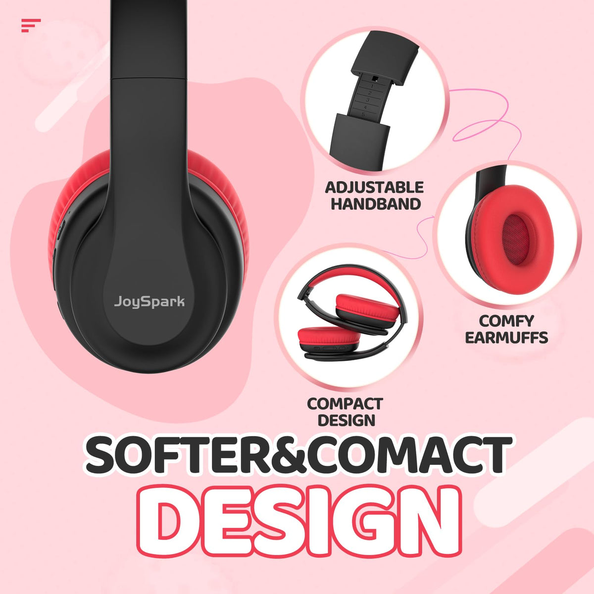 JoySpark headband detail highlighting adjustable padding for strain-free fit