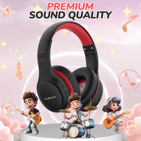 JoySpark Kids Bluetooth Headphones ear cups close-up padding.
