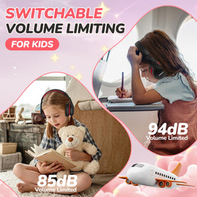 JoySpark Kids Bluetooth Headphones worn for comfortable all-day listening.