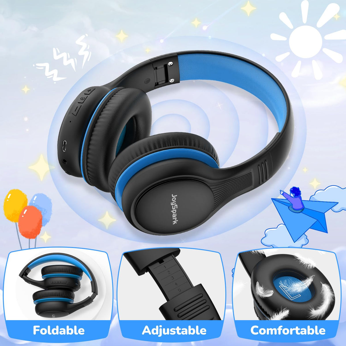 JoySpark volume limit options 85dB and 94dB tailor listening levels