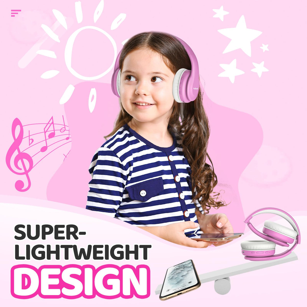 joyspark size comparison next to toy illustrating child-appropriate scale