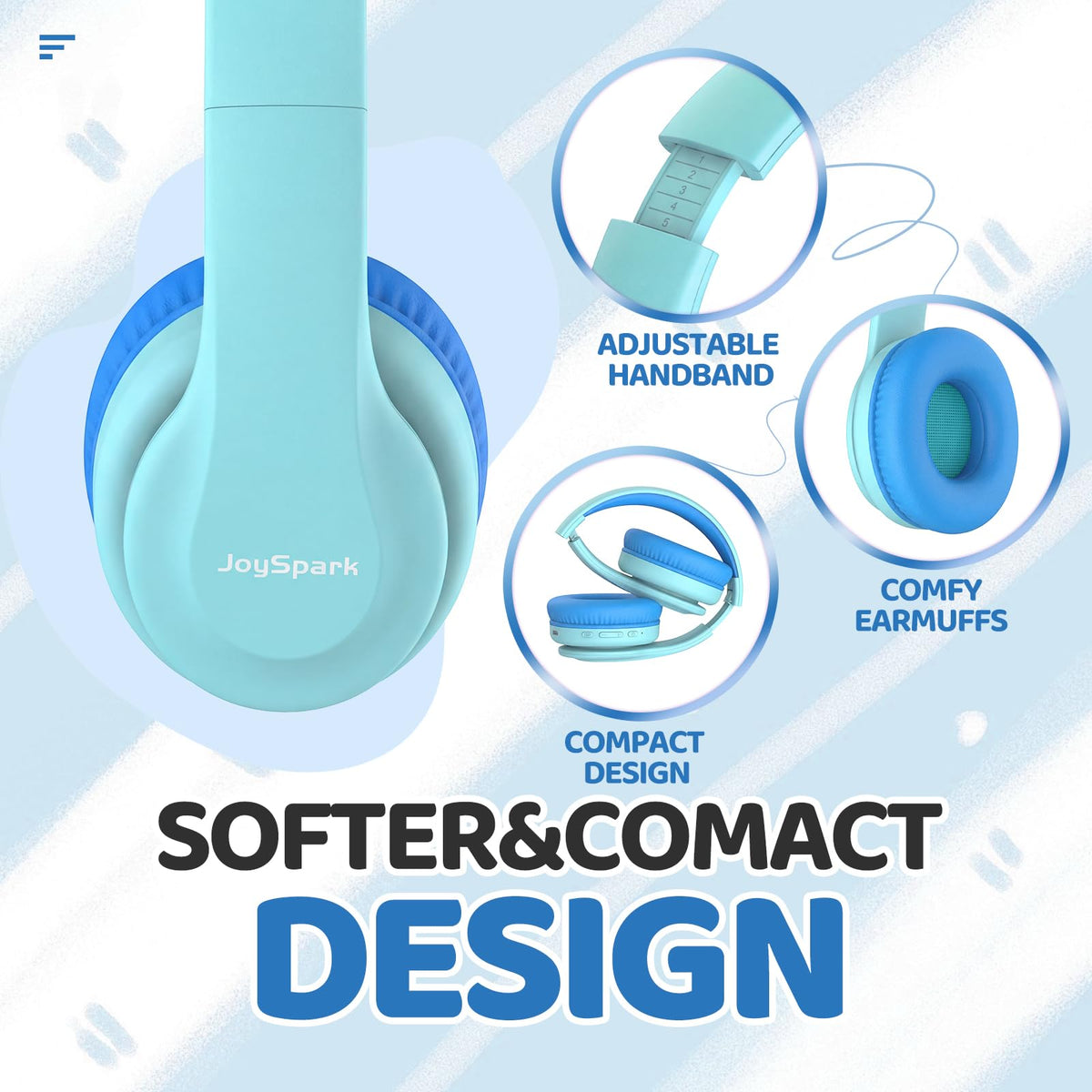 JoySpark adjustable headband profile demonstrating fit customization and comfort