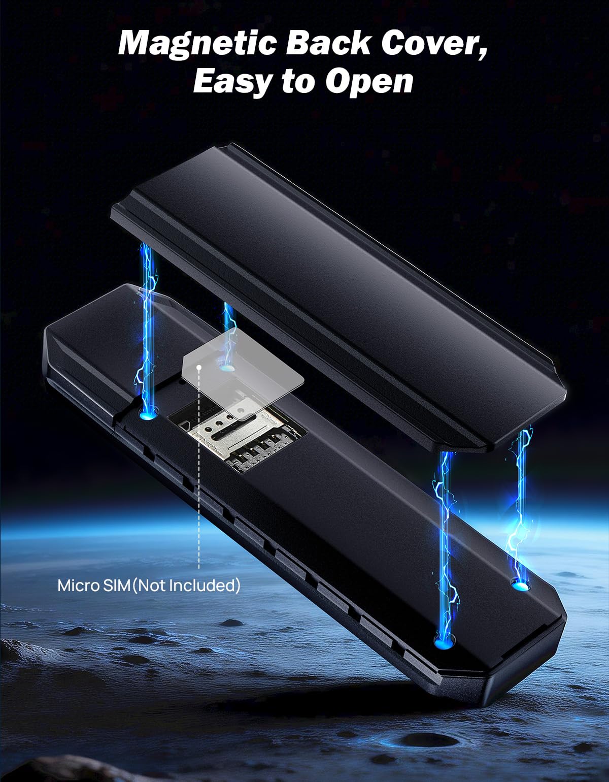 Joytutus magnetic back cover for quick one-handed access and durability.