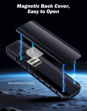 Joytutus magnetic back cover for quick one-handed access and durability.