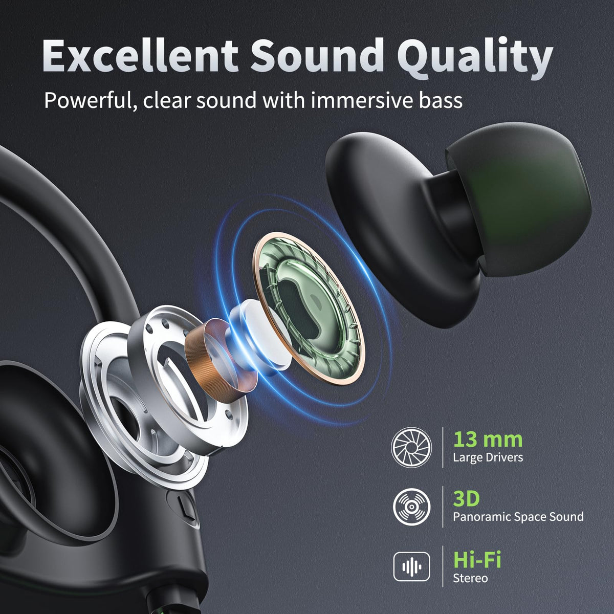 JOYWISE audio quality with crystal-clear calls for focused workouts