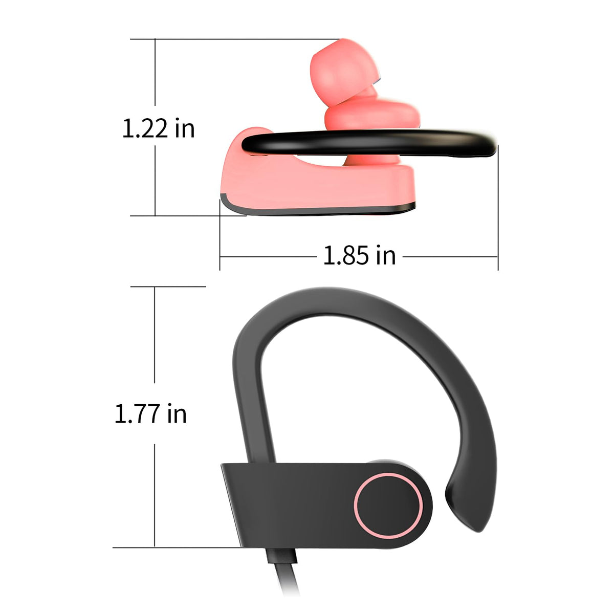 JOYWISE pink Bluetooth headphones demonstrating dual‑device connection.