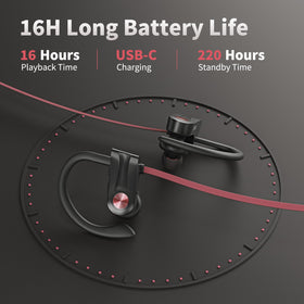 JOYWISE button controls on earbud close-up, enabling easy playback and call handling