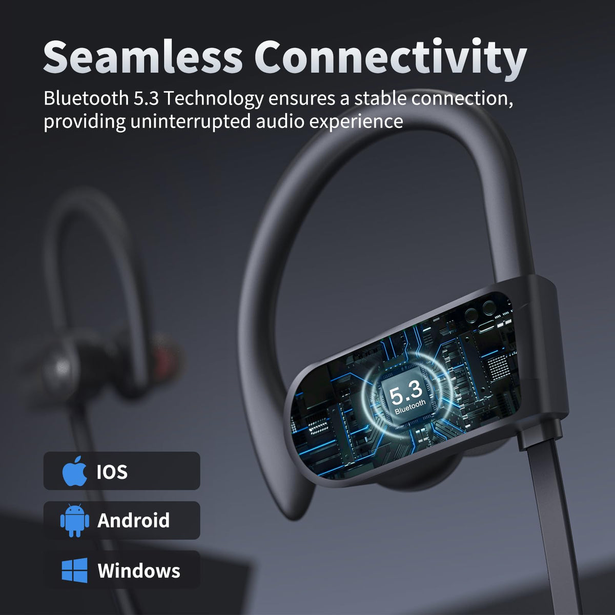 JOYWISE charging case open with earbuds and indicator light for easy charging