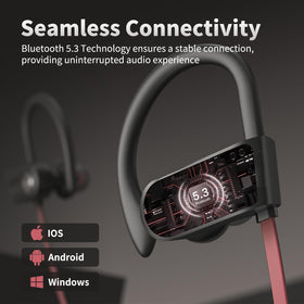 JOYWISE close-up of ear hook and silicone tip, highlighting comfortable secure fit