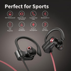 JOYWISE earbuds beside a coin for scale, showing compact lightweight portability benefit