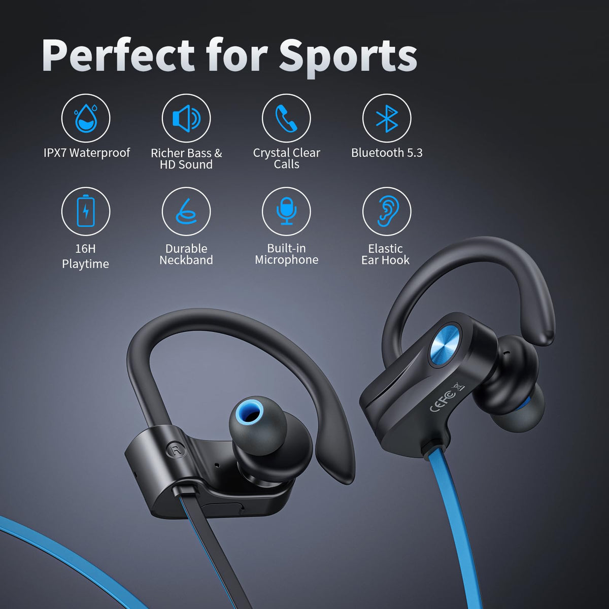 JOYWISE storage bag with earbuds and cable, shows organized transport benefit