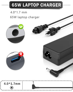 JPEOAYBI 65W adapter in travel scene shows world-ready voltage support