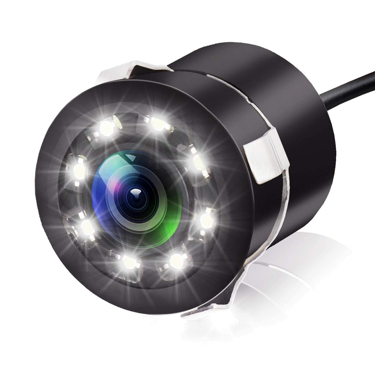 JPP backup camera embedded rear view offers universal fit for quick vehicle installation.