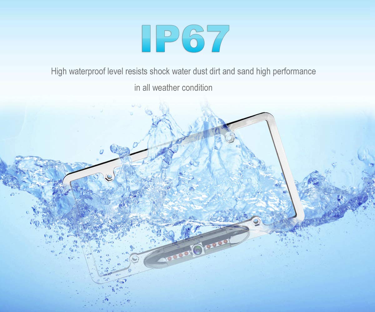 JPP IP68 waterproof backup camera works in rain