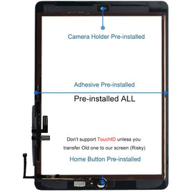 JPUNG full repair tool kit laid out for organized, efficient iPad 5 replacement
