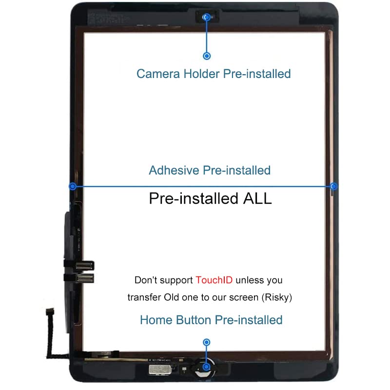 JPUNG iPad 6 (2018) home button flex for accurate reassembly and full button function