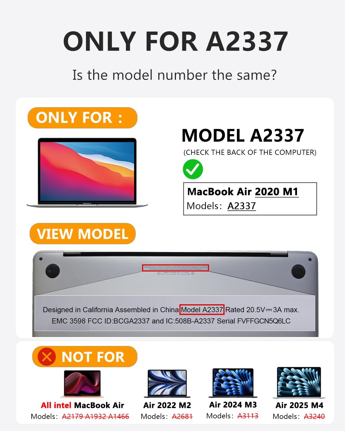 JQYDZH MacBook Air 13.3 screen back view showing space-gray frame