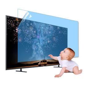 JQZWXX XRRX frosted matte protector on 43–65 inch screens reduces glare.