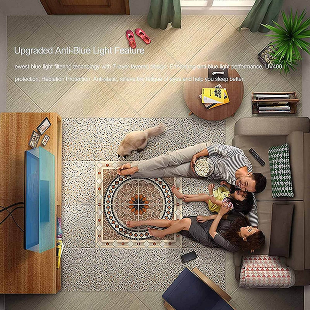 JQZWXX XRRX matte film minimizes reflections on indoor and outdoor screens