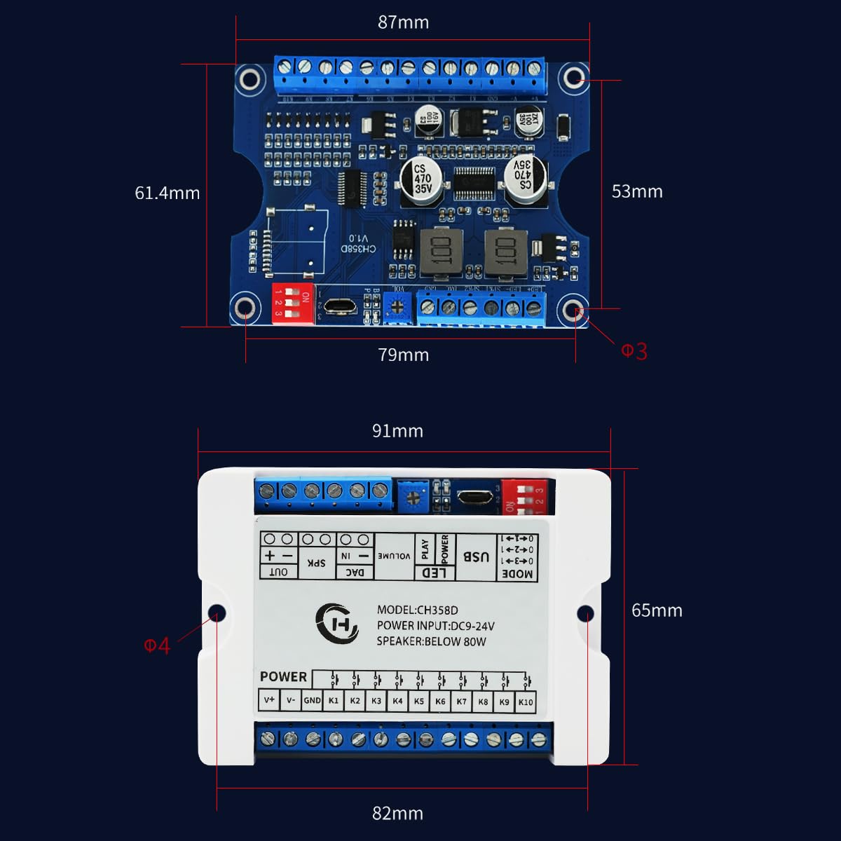 JRGKJCP 10 trigger ports enable flexible playback modes.