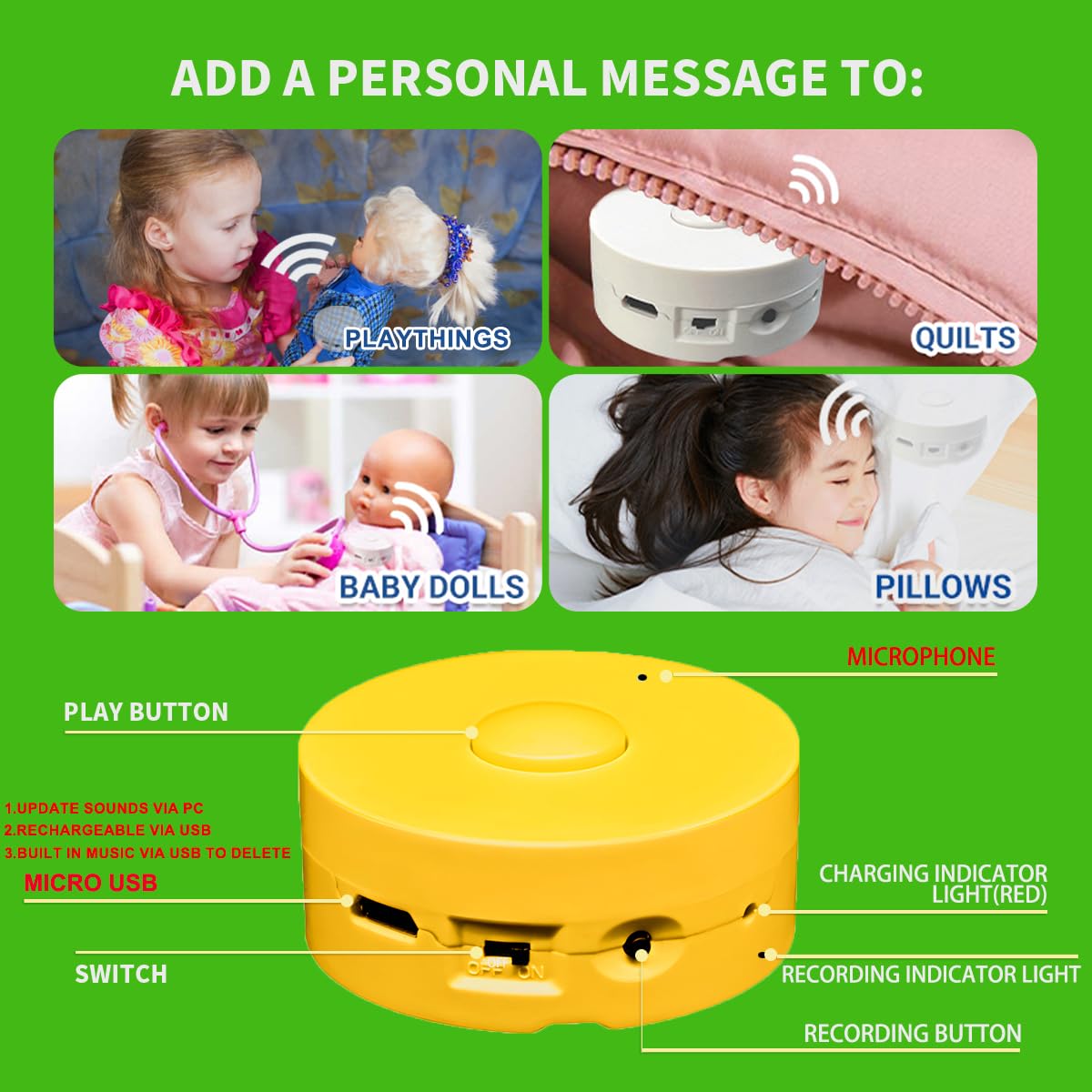 JRGKJCP micro USB port and connector for easy file transfer and charging