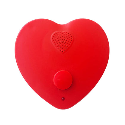JRGKJCP front view of red heart recorder showing compact design and gifting appeal