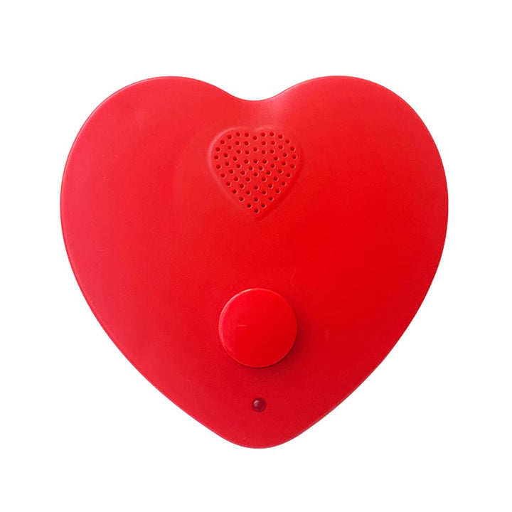 JRGKJCP front view of red heart recorder showing compact design and gifting appeal