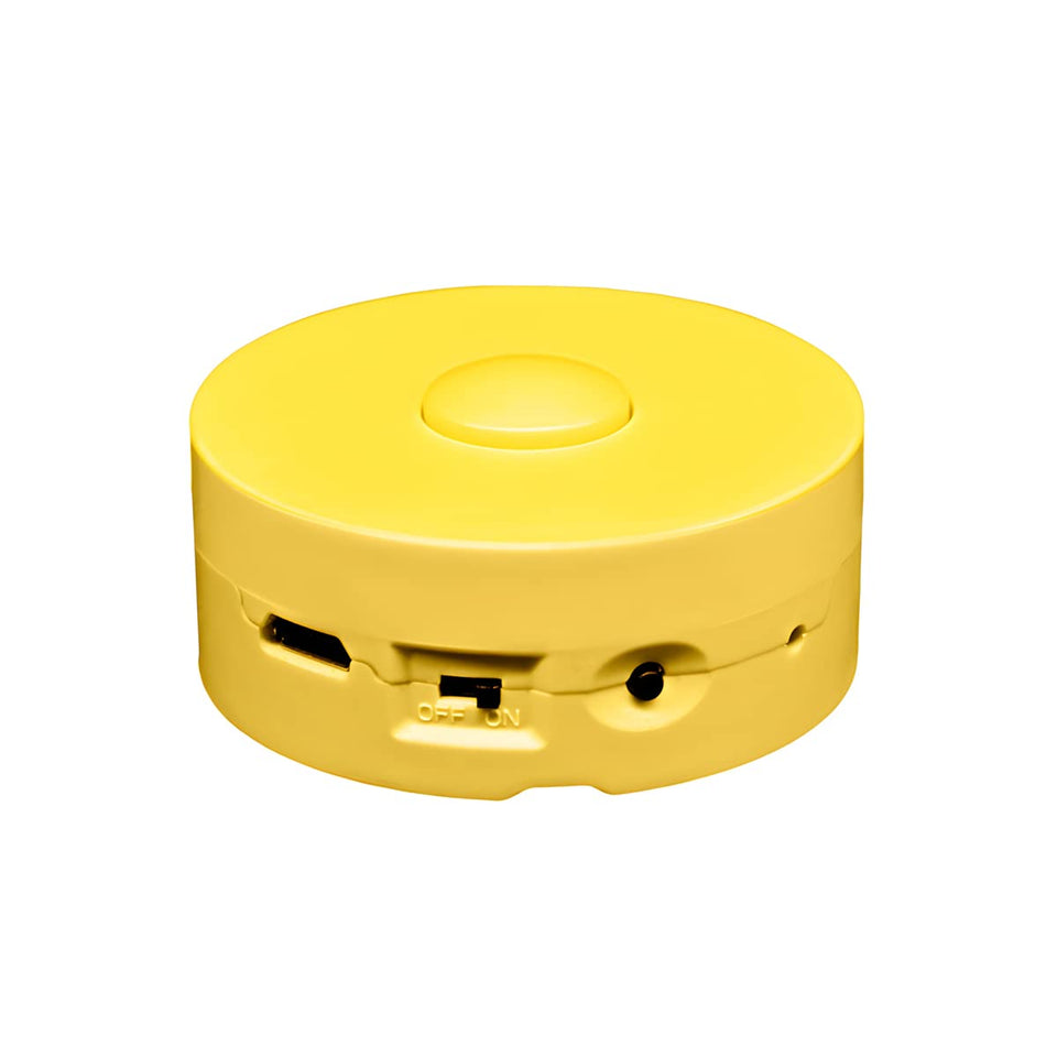 JRGKJCP front view of yellow recorder showing compact design and easy use