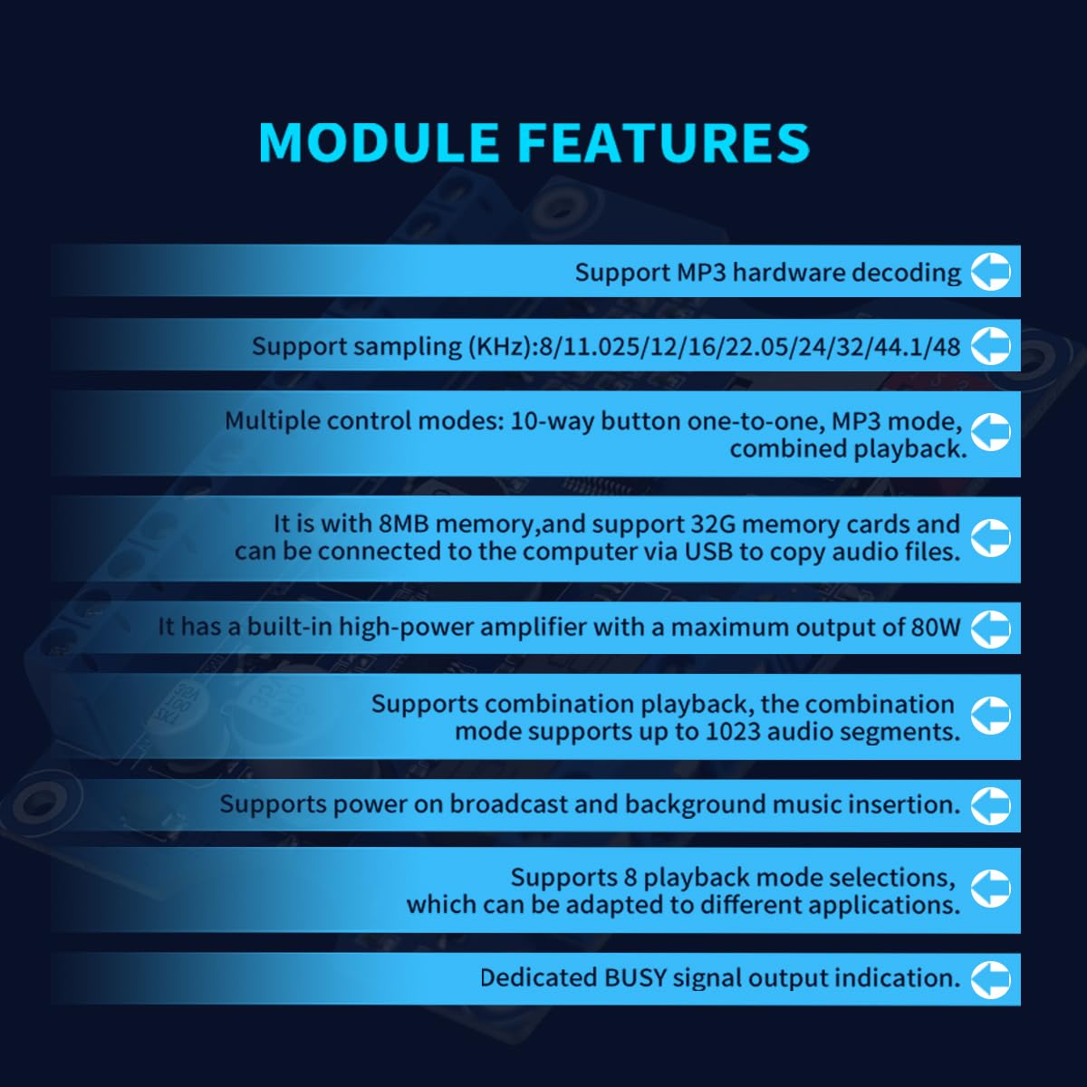 JRGKJCP volume control knob to adjust sound in any setting.