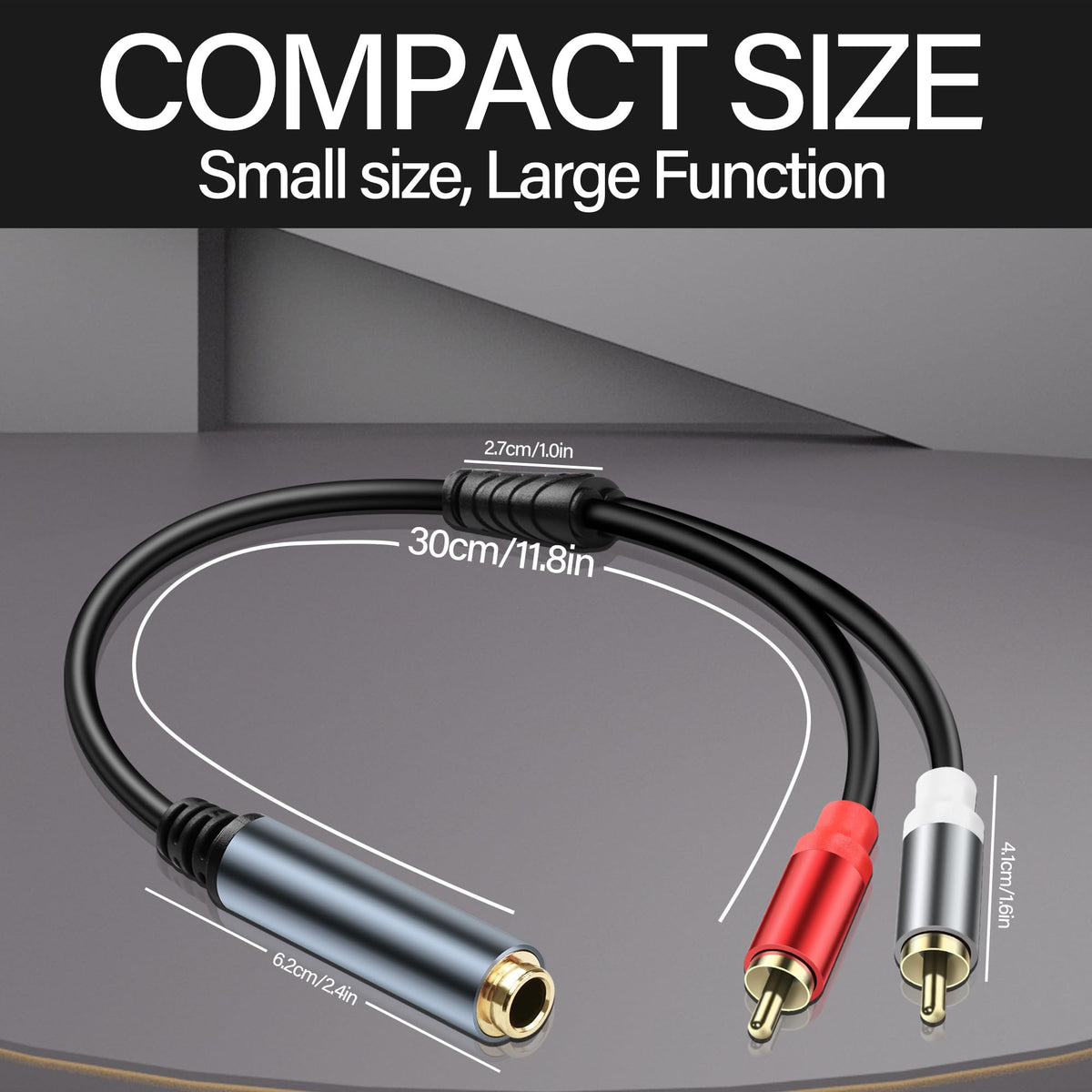 JSADZKJ cable in home AV setup delivering clear stereo audio to receiver
