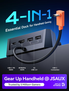 JSAUX 4-in-1 dock outputs 4K60Hz to TV for crisp visuals