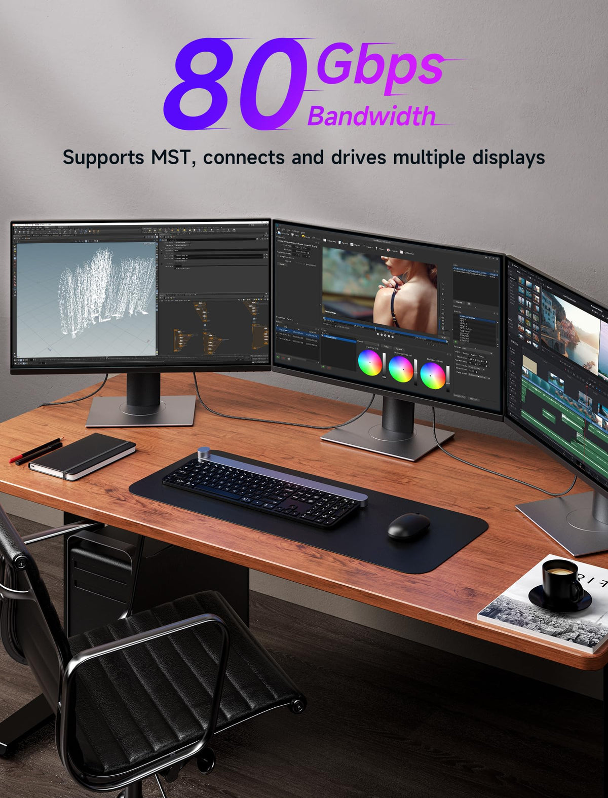 JSAUX 16K-capable DP2.1 cable with HDR detail for vivid visuals.