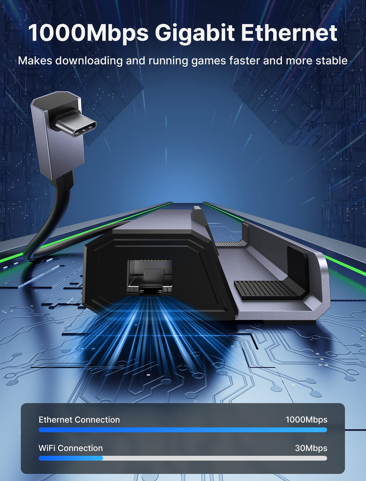 JSAUX DisplayPort closeup showing alternate 4K@60Hz monitor connection option