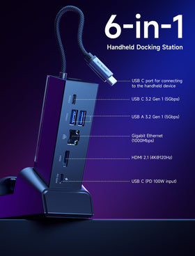 JSAUX dock with Gigabit Ethernet cable ensuring low-latency connection
