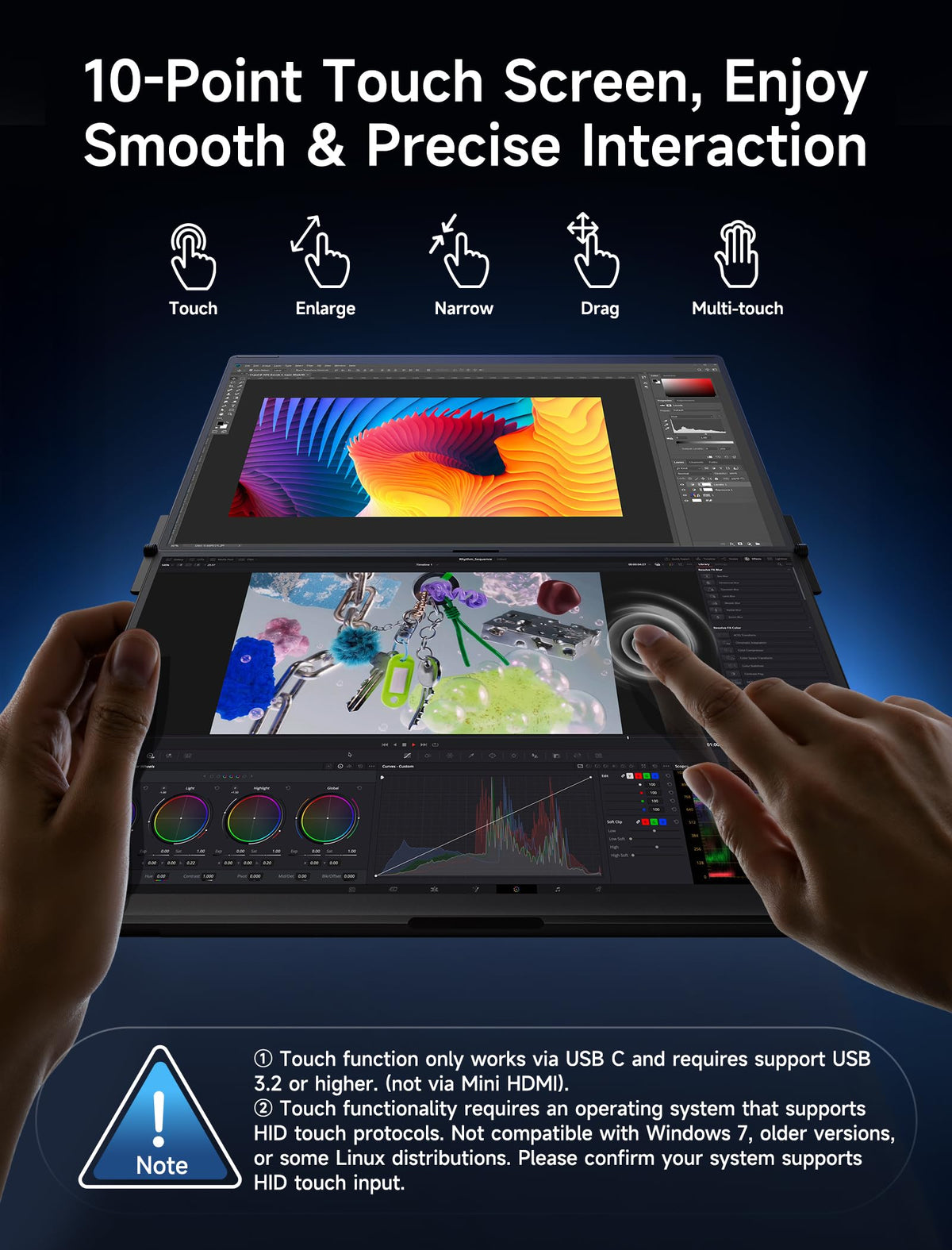 JSAUX FlipGo 16-inch dual 2.5K IPS screens deliver bright, accurate visuals