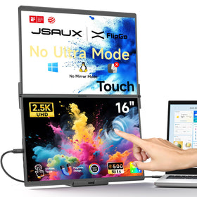 JSAUX FlipGo touchscreen dual monitor for portable multitasking on the go
