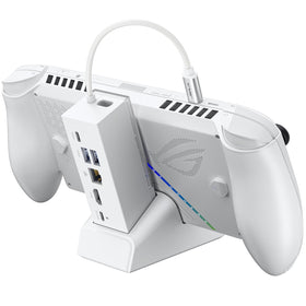 JSAUX dock front view showing ports and compact design for desk convenience