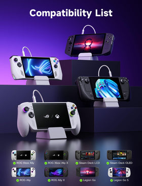 JSAUX dock connected to ROG Ally X demonstrating stable docked gameplay