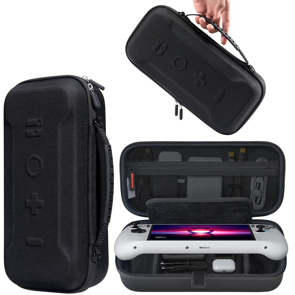 JSAUX case front view showing sleek water-resistant shell and secure zippers for travel protection