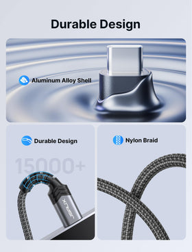 JSAUX metal-coated connectors guarantee lossless audio transmission.