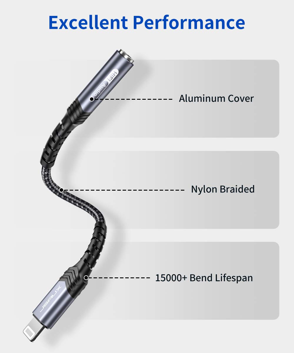 JSAUX nylon braided cable reduces tangles for everyday use.