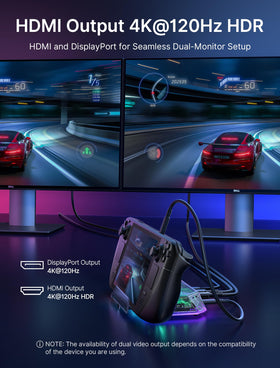 JSAUX RGB Docking Station with SD and TF slots enabling quick media transfer