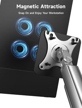 JSAUX Snap VESA Adapter packaging includes screwdriver and screws for quick setup.