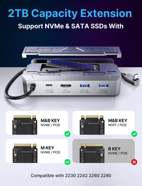 JSAUX Dock provides up to 100W PD charging during sessions.